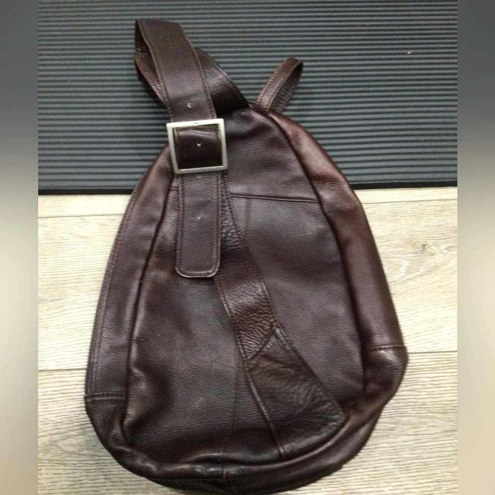 Lavive Brown Leather Vintage Brown Leather Sling Bag